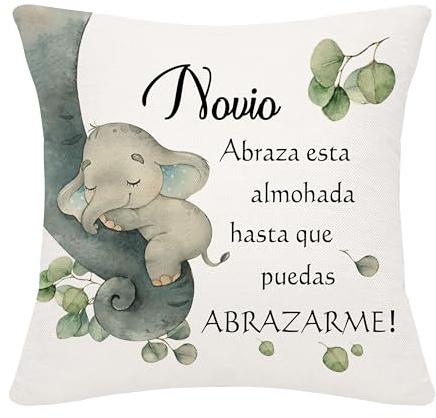 Bommex Funda de Cojín Encantador Abrazo para Novio - Regalo de Cumpleaños y San Valentín