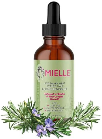 P-Beauty Aceite de romero y menta para el crecimiento del cabello, 59 ml, cuidado intensivo del cabello, cuidado del cuero cabelludo y fortalecimiento del cabello, aceite de romero también para puntas