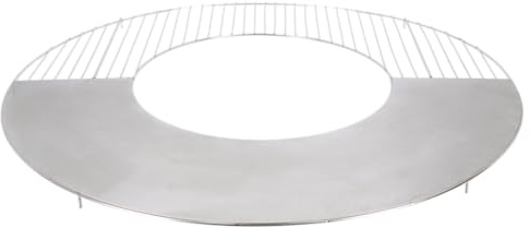 Fancy Flames Grille Plancha Pour Barbecue Ronde En Inox - Argenté - D 82,5 Cm