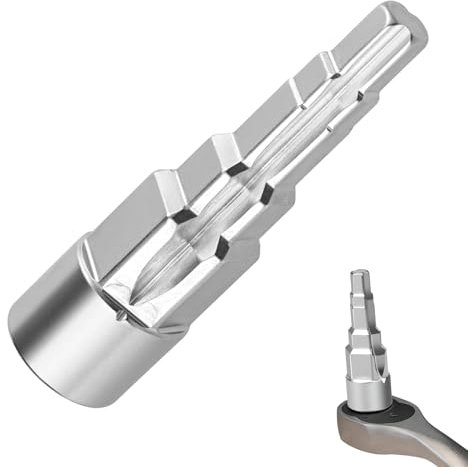 gvivej Stufenschlüssel, 1/2 Zoll Vierkant Heizkörperschlüssel Kühler Spud, Heizkörper Stufenschlüssel Sanitär, für 10-21 mm Haushaltsheizkörper