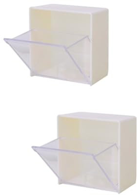 VOSAREA Scatola Da 2 Pezzi Da Scrivania Porta Dispenser Per Dischetti Di Cotone Porta Dischetti Di Cotone Organizer Dispenser Per Bastoncini Di Cotone Porta Dischetti