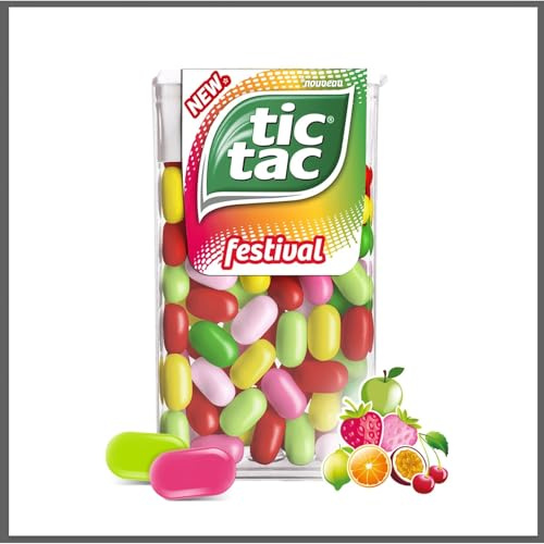 TIC TAC – Bonbons Frais aux Arômes Fruités, Petite Pastille Fondante pour Plaisir Léger (54g) - Le lot de 6