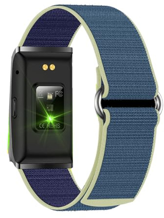 Diyeeni Bracciale Intelligente, Banda di Tracker di attività Indossabili e Fitness, Tracker del Sonno 24h, 10 M Impermeabile, Braccialetto Intelligente con App, 127 modalità Sportive, (BLUE)