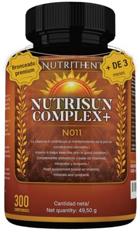300 Micro Compresse Acceleratore Abbronzatura con Betacarotene, Rame, Selenio, Licopene, Estratto secco di Pomodoro, Vitamina C, D, E, B, Mantiene e prepara la pelle Dorata