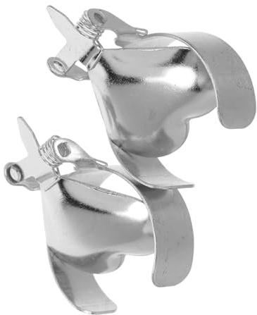RUNROTOO Estintore Automatico per Candele a Forma di Cuore in Metallo Argento, Resistente al Calore, 2 Pezzi, Spegni Candela Sicuro e Decorativo per Candele Grandi e Tealight