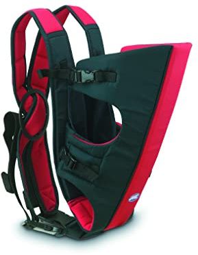 JanÈ JanÈ Zainetto Portabebè Dual. Uso Dalla Nascita Fino Ai 9 Kg. Con Bavaglino Estraibile. Colore blu marino e rosso - 700 g