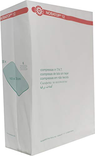 NOBATOP 12 Lot de 1800 compresses en non-tissé 6 x 10 x 20 cm