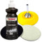 Glaspoliturset bestehend aus einer SONAX 250ml Glass Polish + 2 Stück Flexipads Ø75mm Glas-Polierpads + Craft-Equip 75mm Stützteller mit 6mm Spanndorn