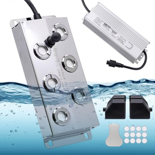 MUALROUS Fendinebbia a 6 teste ultrasoniche Produttore di nebbia 4500 mL/H Umidificatore Nebbia 250 W Alimentatore di rete per giardinaggio, paesaggio paesaggistico, conservazione delle verdure