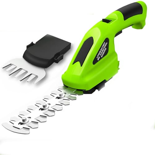 2 IN1 7.2V Cordless Hedge Trimmer Grass Shear Garden Handheld Hedge Shrub Cutter