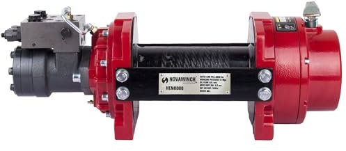 NovaWinch HEN 8000 Hydraulische Seilwinde - Zugwinde mit manuellem Freilauf - 3630kg / 8000 lbs Zugkraft - Dienstfahrzeugen und Bergungsfahrzeugen