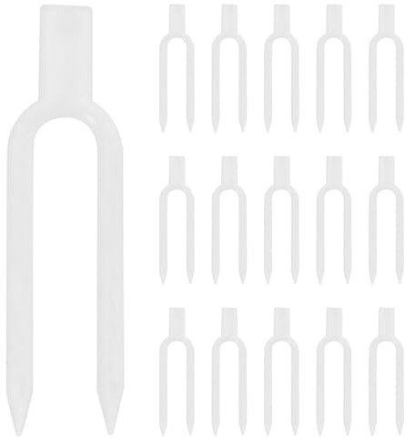 AKOOSY Forca da Giardinaggio per Piantare Fragole Picchetti da Giardino Morsetti di Fissaggio per Viti Forche da Giardino in Plastica per Piante per Piante Clip