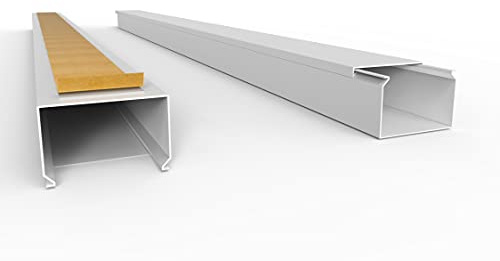 Canali per cavi autoadesivi da 20 m, colore bianco (60 x 40 mm/20 x 1 m) – Canalina per cavi con nastro adesivo in schiuma pronto per il montaggio