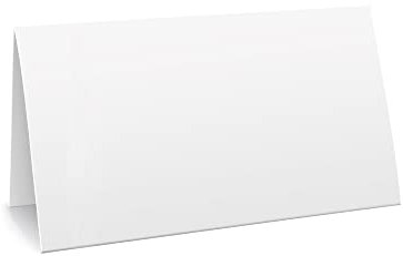 Premium 100 Blank Place Cards - Textured Table Tent Cards for Weddings, Banquets & Dinner Parties - 8.9cm x 5.1cm (3.75 x 2.5)