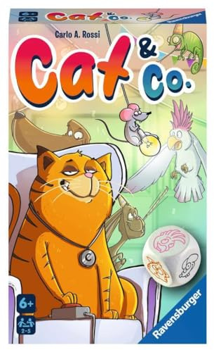 Ravensburger - Cat&Co, Juego de Mesa de Viaje, 2-5 Jugadores, 6+ Años