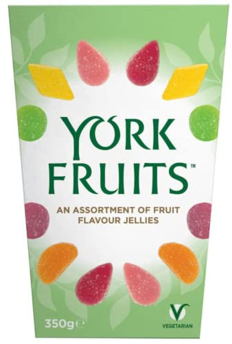 Christmas Sweets York Fruits Jellies Box 350g - Sweets Gift Box Fruit Jellies Christmas Sweets For Friends & Family - Fruit Gums Jelly Sweets (1 Pack)
