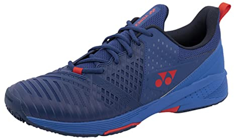 YONEX Unisex Tennisschuhe Power Cushion SONICAGE 3 Clay Navy-Red, Marineblau