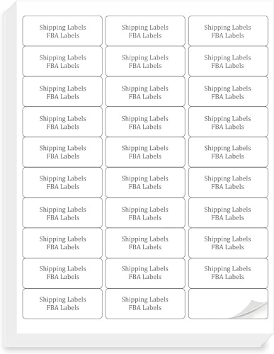 1 x 2-5/8 Shipping Address Labels, 900 Count Adhesive Stickers Labels for Laser/Inkjet Printer, 30 per Page [Paper 8.5 x 11] Printable Mailing Labels