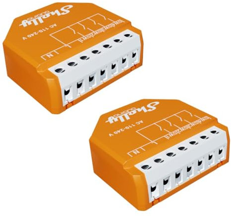 Shelly Qubino Wave i4 | 2er Pack | Z-Wave 800 Series 4-Digital-Eingangssteuerung für erweiterte Aktionenkontrolle Geringer Stromverbrauch | Hausautomation | Repeater Erweitertes Netz​