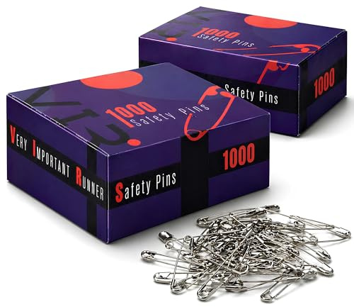 2000 Épingles à Nourrice pour Dossard 26 mm sans Nickel, Courses Sportives | Taille moyenne, métal robuste et fermeture de sécurité, idéales pour organisateurs de courses et grands événements sportifs