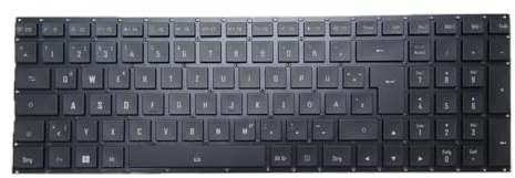 Laptop ohne Hintergrundbeleuchtung, Papiertastatur für Gigabyte für AORUS 17X (für Intel 12. Generation) für AORUS 17X XES JA Deutsch GR Schwarz ohne Rahmen Neu