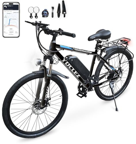 SUDOO Electric Bikes for Adult, 26'' Ebike with 36V 7.8Ah Removable Battery & 250W Powerful Motor, Commute Electric Mountain Bicycle, 7 Speed, LCD Display, 150KG Capacity (Black-4G)
