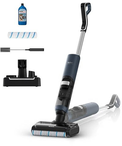 Tefal X-Clean 5 Pro Cordless 2-in-1 Wet and Dry Vacuum Cleaner | Anti-Tangle Technology, Self-Propelled Roller, Cleans Up to 300 m2, 3-Minute Roller Wash, Auto-detection, GF5436M4