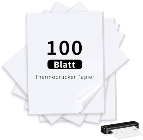 Papier Thermique A4, 200 Feuilles – Papier Pour Imprimante Thermique | Compatible Avec Les Imprimantes Thermiques A4 Pour Fichiers