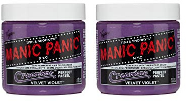 Manic Panic Velvet Violet Pastel Classic Creme, vegan, tierversuchsfrei, violette semipermanente Haarfarbe, 2 x 118 ml