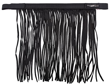 QHP Fliegenfransen mit Klettverschluss Fliegenschutz (Warmblut Extra, schwarz)