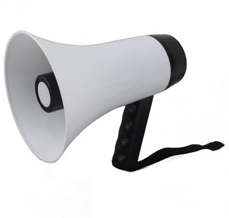 Tragbares Megaphon-Bullhorn, 30 W Leistung, 300 S Aufnahme, Extrem Lange Übertragungsreichweite, Verlängerte Akkulaufzeit, Megaphon-Lautsprecher für Straßenverkäufer,