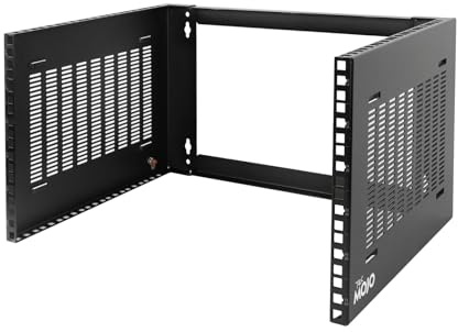 Tecmojo Wall Mount 6U Network Rack, 13.8in (350mm) Deep, Patch Panel Bracket for Shallow Server IT Equipment, 110lbs/50kg Weight Capacity, Black
