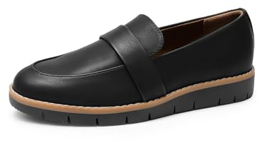 DREAM PAIRS Women's Loafers, Business Casual Work Shoes,Black-Pu,9