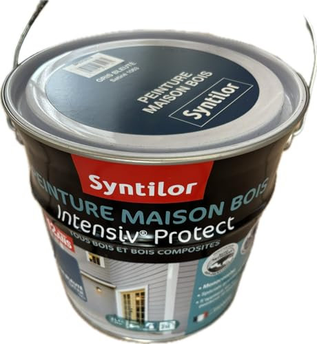 Syntilor - Peinture Maison Bois Intensiv Protect 12 Ans Gris Bleuté Satiné 2L