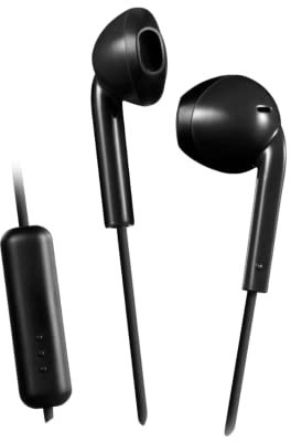 JVC Auriculares con Cable 1 Metro Jack 3,5mm | Micrófono y Control Remoto | Resistentes a Salpicaduras | Auriculares in Ear para Llamadas | Cascos con Cable Diseño Elegante y Cómodo - HA-F17M