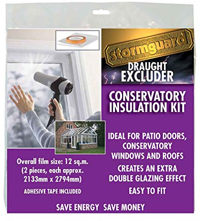 Stormguard Conservatory Window Insulation Secondary Double Glazing Film Draught Excluder