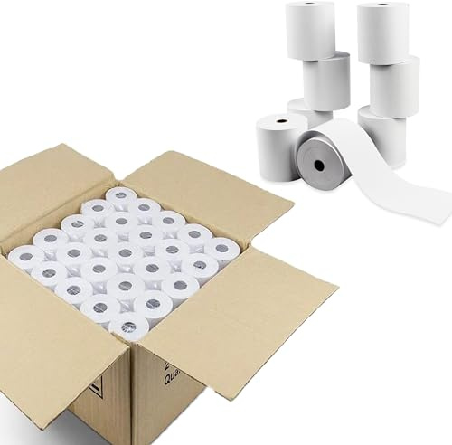 CRINSTON - Rollo Ticket - Rollos Papel Térmico 80x80x12 mm - Papel para Impreseroas TPV - Sin Bisphenol A (Pack 48 Unidades)