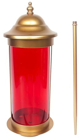 Eternal Light Crosses for Grave Cemetery Decorations for Grave Cemetery Lights Candle Lamp with 11.8 Inches Firm Garden Stakes