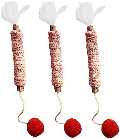 WeddHuis 3 Pcs Bâtonnets Herbe à Chat, Bâtonnets à Mâcher Baton Chat Jouets pour Chats Intérieur Bâtonnets d'herbe à Chat