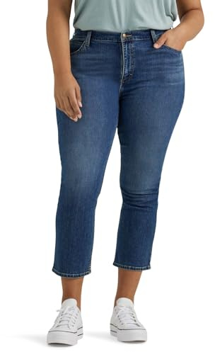 Lee Women's Plus Size Legendary 23 Capri Jean Clear Nights 20 Plus