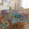 iEvery Rechteckige Tischdecke, schmutzabweisend, beschichtet, Boho, 150 x 220 cm, Tischdecke für den Außenbereich, wasserdicht, aus Polyester, Tischschutz, für Esszimmer, Garten, Küche, Picknick