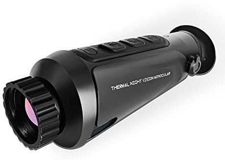 Handhållna värmekameror, med 384 X 288 pixlar (35 mm/50 HZ) Värmeglasögon med 4 lägen Red Hot, White Hot, Black Hot och Iron Hot for nattseendejakt for vuxna, upptäckt av eldvärmekällor.(25mm)