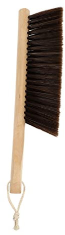 SEWOART Cepillo De Limpieza Doméstico con Mango De Madera Cerdas Suaves Resistentes Práctico para Ropa Cama y Sofás Color Marrón Duradero y Compacto