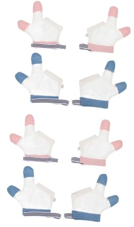 Abaodam 4 Pares De Guantes Para Morder El Anillo Guantes Para Los Dedos Guantes Para Dejar De Chupar Los Dedos Herramienta Para Dejar De Chupar Protector Antisucción