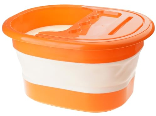 Vasca da bagno pieghevole per pediluvio, vasca da massaggio, ciotola per pedicure, con coperchio, design salvaspazio, pieghevole, per lavare la casa, lavanderia portatile