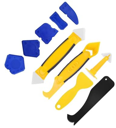 WNDUOKXH Applicatore di silicone in plastica ABS, strumenti di rimozione della finitura, kit calafataggio per vari progetti, resistente all'usura e ai solventi. Spatole per la rimozione angoli