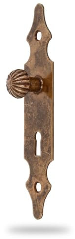 Amig – Türgriffe – Modell 102 – Aus Widerstandsfähigem Stahl – Rustikale Beschläge – 146 x 30 x 1,5 mm – Glatte Platte – Inklusive Schlüsselloch