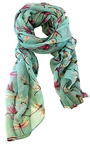 World of Shawls New Ladies Womens Celebrity Style Long Scarf Scarves Maxi Sarong Sale (Dragonfly Green)