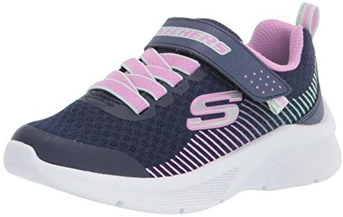 Skechers 302016L NVLV Niñas Zapatillas, Navy Mesh/Lavender & Mint Trim, 30 EU