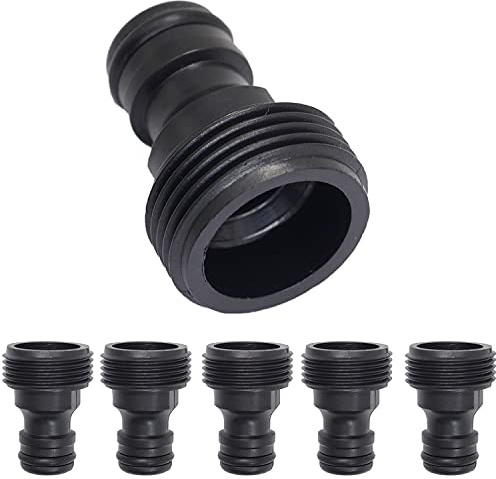 Casoter 3/4 Inch Male Threaded Adaptor, Hose Pipe Adaptor BSP Male Screw Type Accessory Connector, 6 Pack
